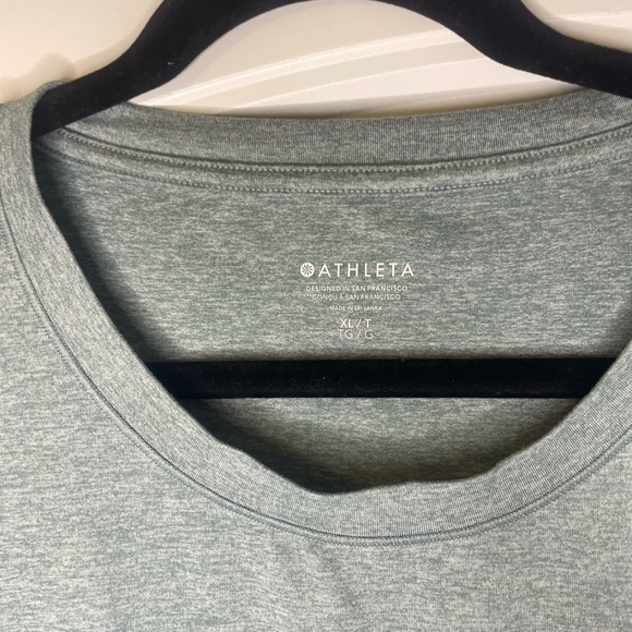 Athleta Uptempo Athletic Top Women’s XL Tall Gray Blue - Picture 3 of 5